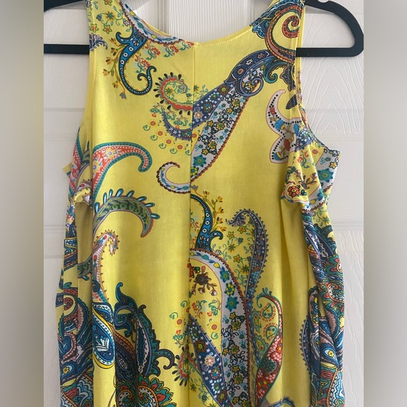 Watermelon cold shoulder, 3/4 sleeves, with pockets, fun print midi dress. - Picture 3 of 6